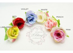 Silk artificial flower, "Rosette-2" (3.5 cm), Pack of 5